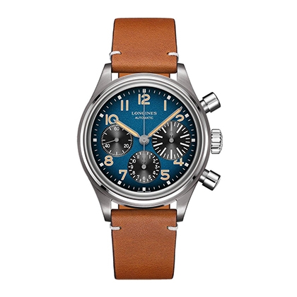 No.01浪琴 Longines大眼復刻鈦金屬腕錶